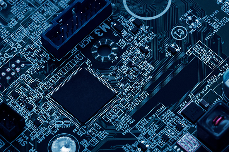 Electronic components in a smart watch